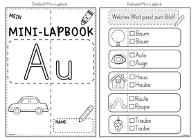 Vorschau - Unterrichtsreihen - Mini-Lapbook | Lautverbindung Au/au | Buchstabeneinführung - Seite 2