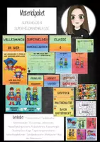 Vorschau - Stationenlernen - Materialpaket Superhelden&Superheldinnen Klasse - Deckblatt