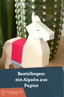 Vorschau - Mal- und Bastelvorlagen - Bastelbogen "Alpaka" für Kinder - Deckblatt