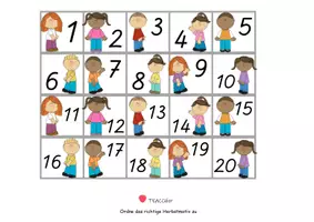 Vorschau - Fördermaterial/Inklusion - 20er Tafel - Zahlenstrahl - HERBST - Klettaufgabe (TEACCH) - Seite 2