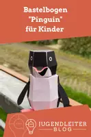 Vorschau - Mal- und Bastelvorlagen - Bastelbogen "Pinguin" für Kinder - Deckblatt