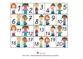 Vorschau - Fördermaterial/Inklusion - 20er Tafel - Zahlenstrahl - WINTER - Klettaufgabe (TEACCH) - Seite 3