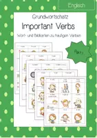Vorschau - Merkblätter - Wort- und Bildkarten zu häufigen Verben im Englischen - Part 1 - Deckblatt