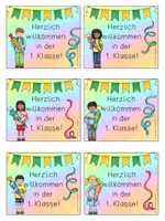 Vorschau - Bildkarten - Willkommensgruß Schulanfänger Erstklässler - Seite 3