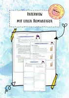 Vorschau - Arbeitsblätter - Interview mit einer Romanfigur - Literatur - Partnerinterview - Deckblatt