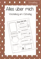Vorschau - Arbeitsblätter - Alles über mich - Vorstellung am 1. Schultag - Deckblatt