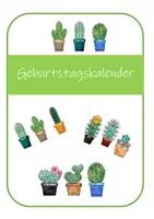 Vorschau - Poster - Geburtstagskalender Kaktus Sukkulente Pflanze Klassenzimmer - Seite 1