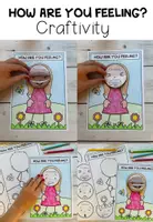 Vorschau - Mal- und Bastelvorlagen - Feelings / Emotions – How are you feeling? | Craftivity & Bastelvorlage Englisch - Seite 1
