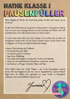 Vorschau - Arbeitsblätter - Pausenfüller Klasse 1 Mathe Ziffern 0 bis 9 - Seite 1