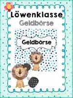 Vorschau - Bildkarten - Vorlage für eine Geldbörse (Löwenklasse) - Deckblatt
