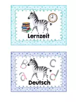 Vorschau - Poster - Materialpaket - Zebraklasse - Deckblatt