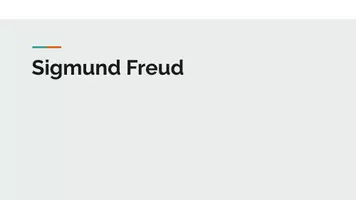 Vorschau - Stundenentwürfe - Lehrermaterial: Sigmund Freud mit Theorien & Modellen - Präsentation - Seite 1