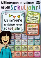 Vorschau - Mal- und Bastelvorlagen - Willkommenskärtchen / Neues Schuljahr - Deckblatt