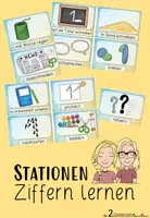 Vorschau - Stationenlernen - Stationskarten; Einführung der Ziffern - Deckblatt
