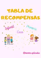 Vista previa - Decoración del aula - TABLA DE RECOMPENSA - Portada