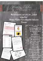 Vorschau - Stundenentwürfe - Komplette Unterrichtseinheit inkl. Materialpaket zur Lektüre "Jakob heimatlos" für schwache/inklusive Klassen! - Deckblatt