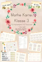 Vorschau - Unterrichtsreihen - Kartei Mathe Klasse 3 Freiarbeit (2 Varianten + Lösungen) #rabattraketen25 - Deckblatt
