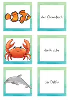 Vorschau - Stationenlernen - Die Welt Unterwasser - Merk es dir! (Kartenspiel) - Seite 1