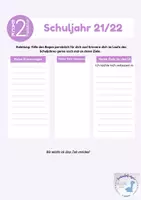 Vorschau - Arbeitsblätter - Ziele/Wünsche/Erwartungen für das kommende Schuljahr - Deckblatt