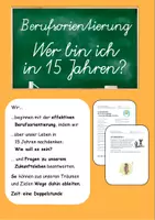 Vorschau - Arbeitsblätter - Einstieg in die Berufsorientierung: Wer bin ich in 15 Jahren? - Deckblatt