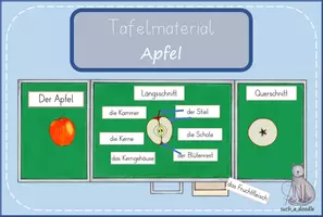 Vorschau - Präsentationen/Tafelbilder - Tafelmaterial Apfel - Deckblatt