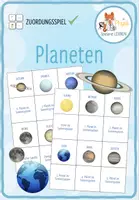 Vorschau - Spiele - Planeten – Zuordnungsspiel / Paare Finden Spiel - Deckblatt