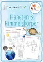 Vorschau - Arbeitsblätter - Planeten und Himmelskörper – Kreuzworträtsel - Deckblatt
