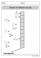 Vorschau - Arbeitsblätter - Bild - Wort - Rätsel mit Wörtern aus dem Grundwortschatz - Seite 1