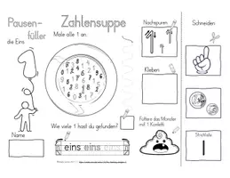 Vorschau - Arbeitsblätter - Pausenfüller Klasse 1 Mathe Ziffern 0 bis 9 - Seite 3