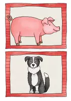 Vorschau - Fördermaterial/Inklusion - Flashcards - On the farm - Seite 1