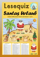 Vorschau - Arbeitsblätter - Lesequiz Santas Urlaub (Klassen 1 und 2) - Deckblatt