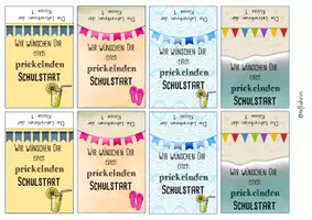 Vorschau - Präsentationen/Tafelbilder - Prickelnder Schulstart - kleine Aufmerksamkeit/ Gruß - Seite 1