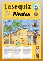Vorschau - Arbeitsblätter - Lesequiz Piraten (in Silbenschreibweise) (Klassen 1 und 2) - Deckblatt