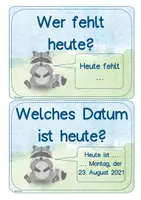 Vorschau - Bildkarten - Morgenkreis Moderationskarten Waschbär - Seite 2