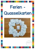 Vorschau - Aufgabenkarten - Sprechanlässe Plauderkärtchen Gesprächskarten Ferien Waschbär - Deckblatt