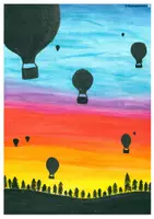 Vorschau - Stundenentwürfe - Kunststunde: Die abendliche Ballonfahrt (A3/A4) - Deckblatt