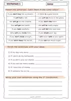 Vorschau - Arbeitsblätter - First Conditional (if-clause Type 1) Worksheets - Seite 2