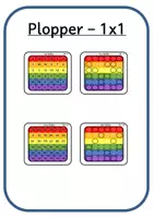 Vorschau - Stationenlernen - Plopper Pop it - 1x1: Mathematik - Deckblatt