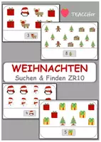 Vorschau - Arbeitsblätter - Menge einkreisen ZR10 - WEIHNACHTEN - erstes Suchsel - Deckblatt