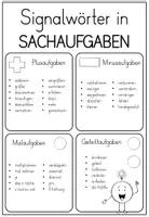 Vorschau - Stationenlernen - Signalwörter Sachaufgaben Mathematik Freebie - Seite 1