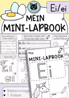 Vorschau - Unterrichtsreihen - Mini-Lapbook | Lautverbindung Ei/ei | Buchstabeneinführung - Deckblatt