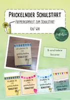 Vorschau - Präsentationen/Tafelbilder - Prickelnder Schulstart - kleine Aufmerksamkeit/ Gruß - Deckblatt
