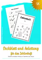Vorschau - Arbeitsblätter - Deckblatt und Anleitung für das Zahlenheft - Deckblatt