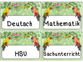 Vorschau - Bildkarten - Tagestransparenz Papageienklasse #Klassentier - Seite 1