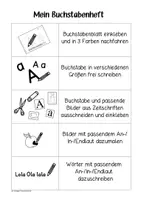 Vorschau - Arbeitsblätter - Deckblatt und Anleitung für das Buchstabenheft - Seite 2