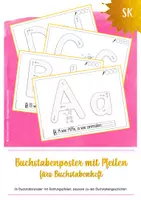 Vorschau - Arbeitsblätter - Buchstabenposter mit Pfeilen für das Buchstabenheft - Deckblatt