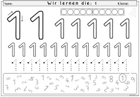 Vorschau - Arbeitsblätter - Ziffernschreibkurs Klasse 1 | Ziffern 0 bis 9 - Seite 3