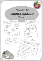 Vorschau - Arbeitsblätter - Aufgaben für Sportsachenvergesser Klasse 1 - Deckblatt