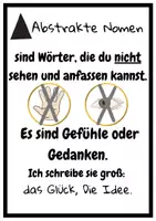 Vorschau - Arbeitsblätter - Abstrakte Nomen - Deckblatt