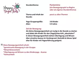 Vorschau - Spiele - Happy Yoga Kids Bewegungsspiel Pantomime - Asanas erraten - Seite 1